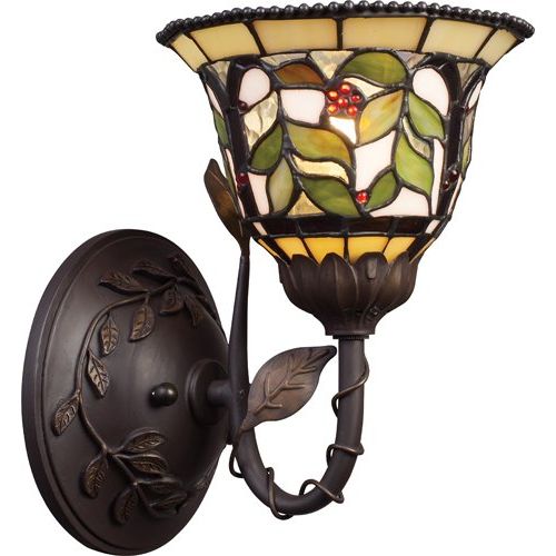  ELK Elk 08014-Tbh Latham 1-Light Sconce, 10-1/2-Inch, Tiffany Bronze With Highlight