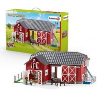 Schleich 72102 Barn with Animals and Accessories Action Figures, One Size, Red