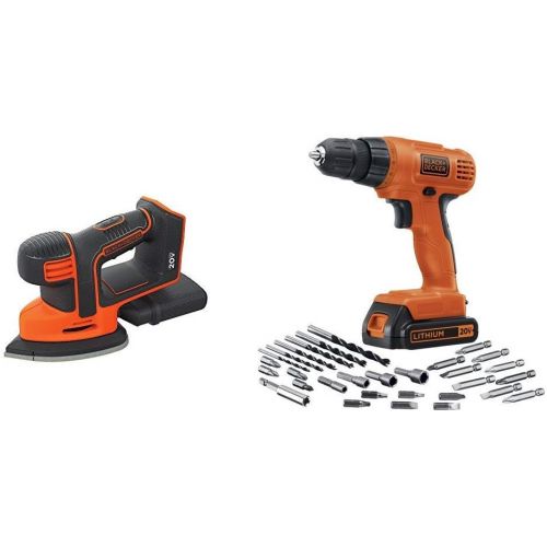 Black & Decker BLACK+DECKER LD120VA 20-Volt Max Lithium DrillDriver with 30 Accessories and 20V Lithium Cordless Multi-Purpose Inflator (Tool Only)