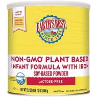 Earths Best Non-GMO Soy Plant Based Infant Powder Formula with Iron, Omega-3 DHA & 6 ARA, 23.2 oz.