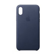 Apple Leather Case (for iPhone X) - Midnight Blue - MQTC2ZMA