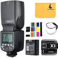 Godox GODOX V860II-F 2.4G TTL Li-on Battery Camera Flash Speedlite Compatible for Fujifilm Camera X-Pro2 X-T20 X-T1 X-T2 X-Pro1 X100F,GODOX X1T-F 18000s HSS 32 Channels Flash Trigger Co