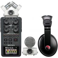 Zoom H6 Six-Track Portable Recorder w Resident Audio R100 Headphones - Bundle