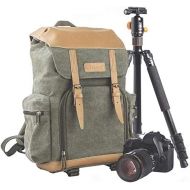 [아마존베스트]TARION Camera Backpack Canvas Bag Photography Backpack Water Repellent DSLR SLR Camera Bag with Rain Cover Mirrorless Camera Video Camcorder Bags DSLR Backpack