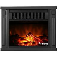 [아마존베스트]e-Flame USA Fairbanks Free Standing Space Heater Fireplace 3-D Log and Fire Effect (Black)