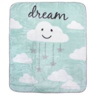 Hudson Baby Unisex Baby High Pile Plush Blanket, Mint Cloud, One Size