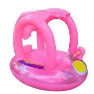 Treslin Hot Summer Baby Kids Swimming Pool， Rings Inflatable Swim Float with Sunshade Seat Raft Water Fun Pool，@A1