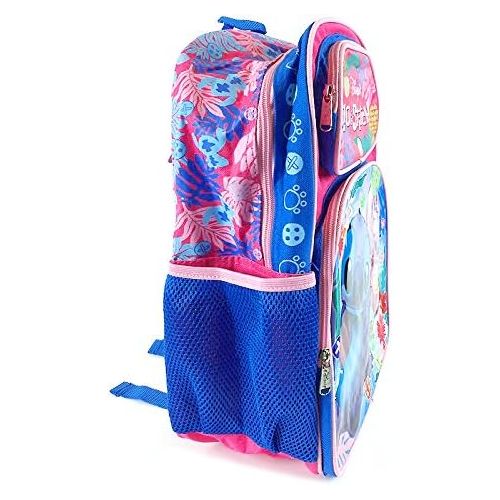  KBNL Disney Lilo and Stitch School Backpack 16 and Lunch Bag Set : Stitch and Angel
