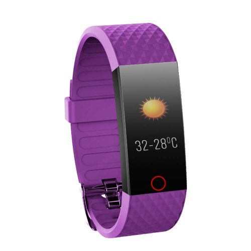  Admier Fitness Tracker Herzfrequenz Fitness Wristband Color Screen Smart Watch Waterproof IP67 Activity Tracker Blutdruck Smart Armband Stopwatch Sport Pedometer,Purple