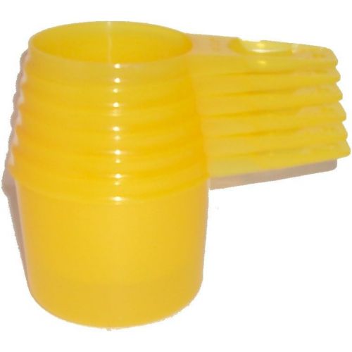  B2B Bake to Basics Vintage Style Tupperware Nesting Measuring Cup Set of 6 Cups Yellow