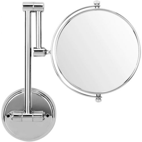  Asixx Makeup Mirror, 360 Degrees Swivel Rotation Bathroom Wall Mount Makeup Mirror Foldable Swiveling Dual-Side 3X Manifying Vanity Mirror Suitable for Kinds of Decoration Styles(6
