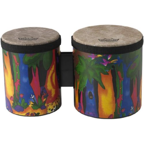  Remo KD-5822-01 Kids Percussion Gathering Drum - Fabric Rain Forest, 22