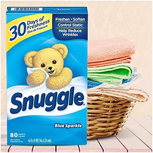  Snuggle Fabric Softener Dryer Sheets, Blue Sparkle, 5 Pack