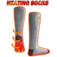 [아마존핫딜][아마존 핫딜] Autocastle Battery Heated Socks Electric Rechargeable Heating Sox Kit for Men Women,Winter Warm Heat Insulated Stockings for Chronically Cold Feet,Novelty Sports Outdoor Climb Hike Hunt bike
