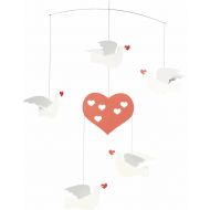 Flensted Mobiles Peace & Love Hanging Mobile - 14 Inches - Handmade in Denmark by Flensted