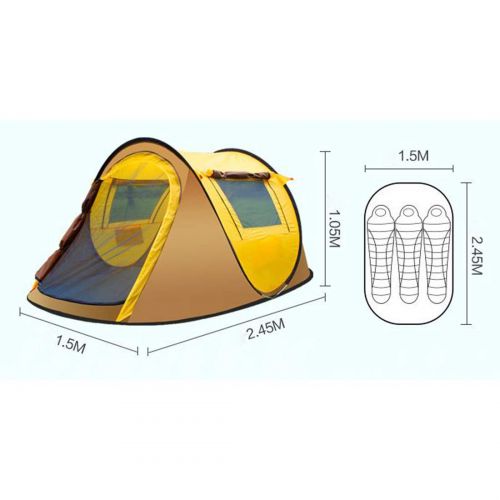  AUSWIEI Mountaineering Tent 3-4 Automatic Field Camping Double Tent Windproof Sunscreen Tent Suitable for Outdoor Athletes