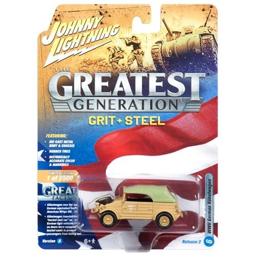 The Greatest Generation Military Release 2 Set A of 6 Limited Edition to 2,500 pieces Worldwide 164, 187, 1100, 1144 Diecast Models by Johnny Lightning JLML002 A