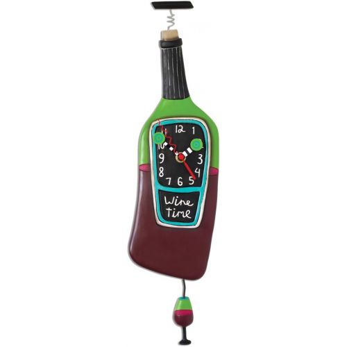  Allen Designs Wine Bottle Designed Clock, Corked, Wine Time