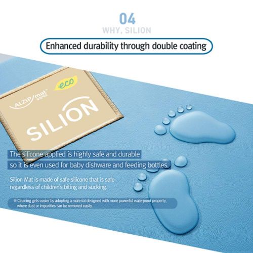  Alzipmat [Alzip Mat] Baby Playmat - Eco Silon Duo (Non-Toxic, Non-Slip, Waterproof) (Sky Blue, XG)