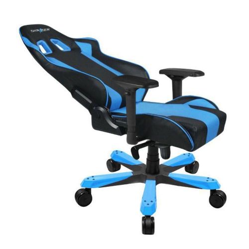  DXRacer OHKS06NB Black & Blue King Series Gaming Chair Ergonomic High Backrest Office Computer Chair Esports Chair Swivel Tilt and Recline with Headrest and Lumbar Cushion + Warr