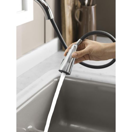  Visit the Kohler Store KOHLER K-597-VS Simplice Kitchen Faucet, One Size, Brushed Nickel