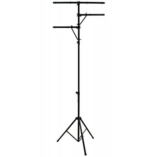  American Sound Connection ASC Pro Audio Mobile DJ Light Stand Multi Arm Lighting T Bar Portable Tripod up to 12 Foot Height
