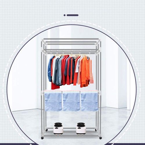  QXKMZ Electric Portable Clothing Dryer, Wardrobe Drye, Intelligent Drying Control Systerm, 360° Stereo Cycle Heating, Adjustable Timer (Anion) Folding Dryer