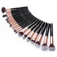 [아마존 핫딜] Anjou Makeup Brush Set, 24pcs Premium Cosmetic Brushes for Foundation Blending Blush Concealer Eye Shadow, Cruelty-Free Synthetic Fiber Bristles, Rose Golden