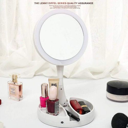  WUDHAO Vanity Mirror,Makeup Mirror Lighting LED Dressing Table Mirror Professional Edition 10x Magnification Super Bright HD Lighting System Rechargeable and Wireless Touch with Li