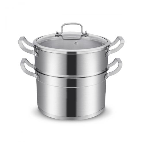  WHS Cookware Soup Topf Eintopf Topf 304 Edelstahl Doppeldecker Dampfer mit dicker Topf Heimgebrauch Muttertag Vatertag Geschenk (groesse : 24cm)