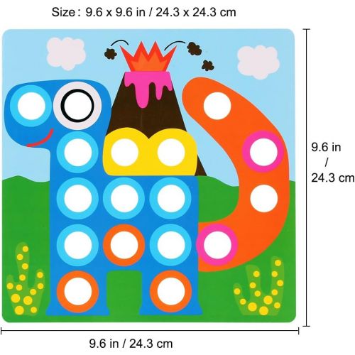  [아마존베스트]AMOSTING Color Matching Mosaic Pegboard Early Learning Educational Toys for Boys & Girls