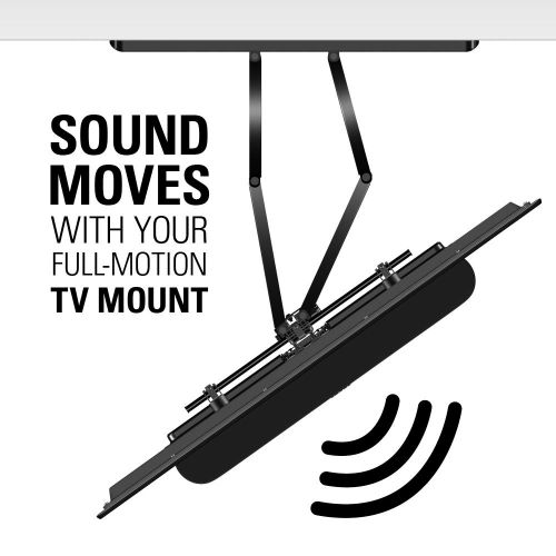  Sanus Soundbar Mount Compatible with Sonos Beam - Height Adjustable Up to 12 & Designed to Work with Any TV - Custom Fit to The Beam for Optimal Audio Performance
