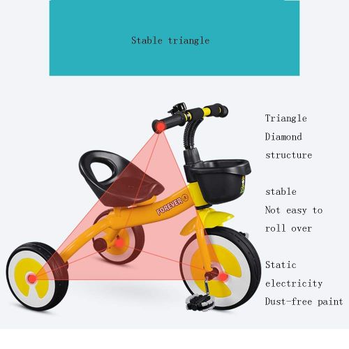  Axdwfd childrens bicycles children tricycles 2-5 years old boys girls tricycle, with 10 inch wheels is a gift for boys and girls
