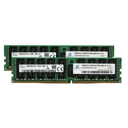  Hynix Original 32GB (2x16GB) Server Memory Upgrade for Dell Precision 5810 DDR4 2133MHz PC4-17000 ECC Registered Chip 2Rx4 CL15 1.2V RAM Adamanta