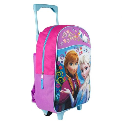 디즈니 Disney Fast Forward Little Girls Frozen Roller Backpack, Pink/Purple, 16x12