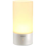 [아마존 핫딜]  [아마존핫딜]AUKEY Table Lamp, Touch Sensor Bedside Lamps + Dimmable Warm White Light & Color Changing RGB for Bedrooms