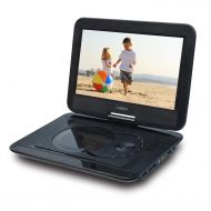 SYNAGY 10.1 Portable DVD Player CD Player with Swivel Screen Remote Control Rechargeable Battery Car Charger Wall Charger, Personal DVD Player
