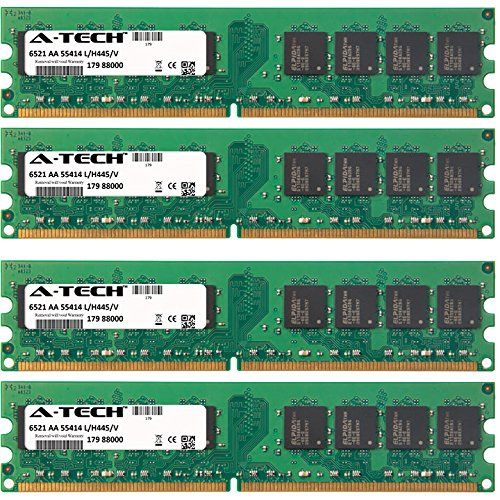  A-Tech Components 4GB KIT (4 x 1GB) For Gateway GT Series GX7010J GX7022E Media Center. DIMM DDR2 NON-ECC PC2-4200 533MHz RAM Memory. Genuine A-Tech Brand.