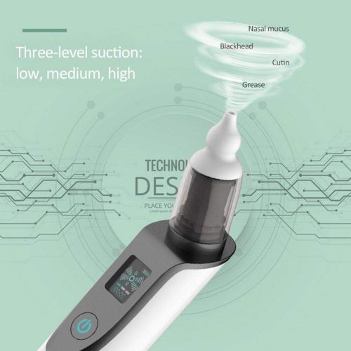  Calmson Baby Nasal Aspirator Electric Nose Cleaner + Blackhead Remover 2 in 1, Electric USB Charging, Suitable for Baby Adults