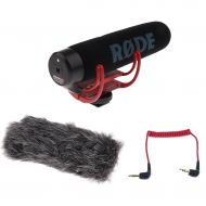 Baoblaze Rode Video Mic Go Lightweight On-Camera Microphone with Stereo Extension Cable for Canon Nikon DSLR Cameras