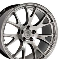 OE Wheels LLC OE Wheels 20 Inch Fits Dodge Challenger Charger SRT8 Magnum Chrysler 300 SRT8 Hellcat Style DG15 20x9 Rims Hyper Black SET