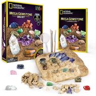 [아마존베스트]NATIONAL GEOGRAPHIC Mega Gemstone Dig Kit-Excavate 15 real Gems including Amethyst, Tiger’s Eye and Quartz