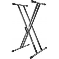 Neewer Double-Braced X Frame Keyboard Stand, Foldable Solid Iron Construction, 27.3-36.6 inches/69.5-93 centimeters Adjustable Height with Locking Handle (Black)