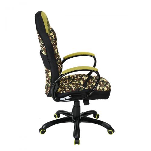  FurnitureR Fabric Paint Office Gaming Chair High Back Ergonomic Racing Chair Swivel with Headrest and Lumbar Support
