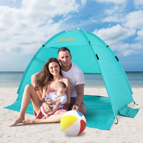  [아마존베스트]Alvantor Beach Tent Coolhut Plus Beach Umbrella Outdoor Sun Shelter Cabana Automatic Instant Pop-Up UPF 50+ Sun Shade Portable Camping Canopy Easy Set Up Light Weight Windproof