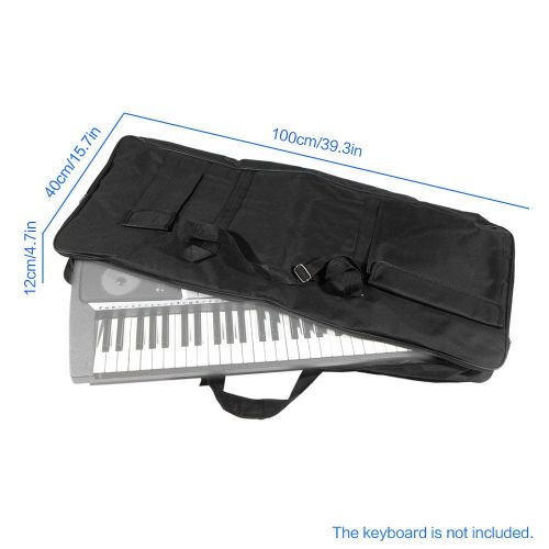  Ammoon ammoon 61-Key Keyboard Electric Piano Organ Gig Bag Soft Case Dual Zipper 39.3 * 15.7 600D Cloth PE Foam Padded