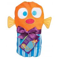 Sozo Baby-Boys Newborn Fish Swaddle Blanket and Cap Set, Blue/Orange, One Size: Baby
