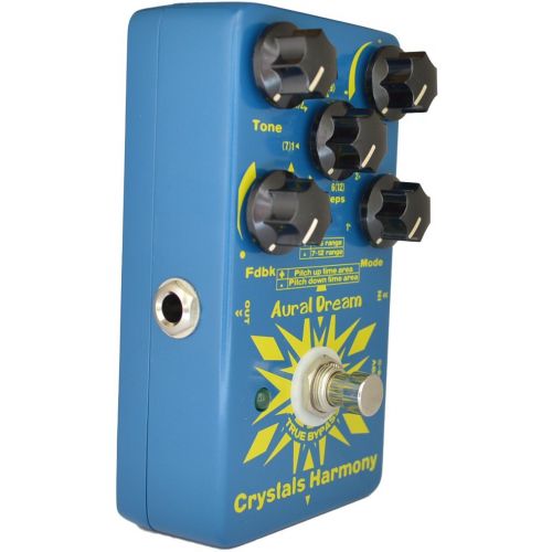  Aural Dream Crystals Harmony Guitar Digital Pedal with 4 Modes harmony and shifting simetones or Octave for creating crystal particles effects,True Bypass