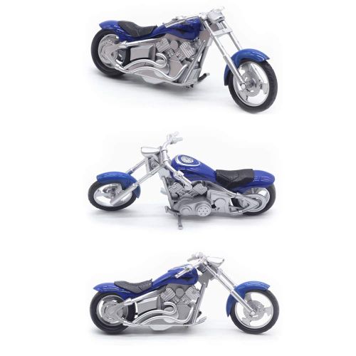  HanYoer Motorcycles Model 1:32 Scale Diecast Car Model Collection Motorcycle Lovers (Blue)