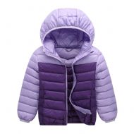 M&A Kids Lightweight Puffer Down Jacket for Girls Boys Hooded Winter Coat